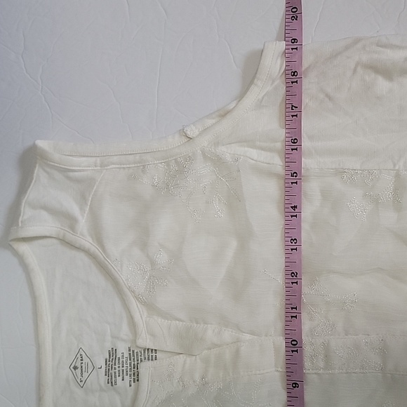 ST. JOHN'S BAY WHITE TANK TOP/SIZE L - Picture 6 of 14